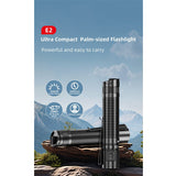 Klarus E2 Deep Pocket Carry USB-C Rechargeable LED Flashlight - CREE XHP35B HD - 1600 Lumens - Includes 1 x 18650