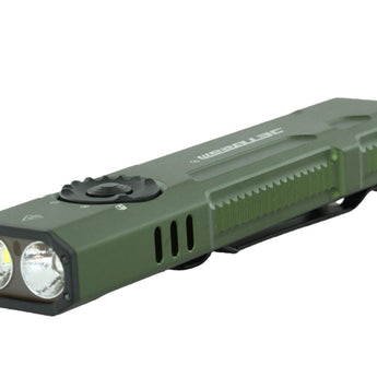 JETBeam E26 UV Kunai USB-C Rechargeable LED Flashlight - 2000 Lumens - Luminus SST40 - Uses Built-in 1700mAh Li-Poly Battery Pack - Military Grey, Military Green, Orange