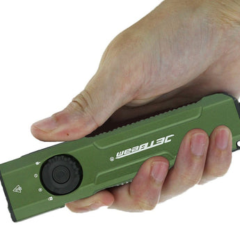 JETBeam E26 UV Kunai USB-C Rechargeable LED Flashlight - 2000 Lumens - Luminus SST40 - Uses Built-in 1700mAh Li-Poly Battery Pack - Military Grey, Military Green, Orange