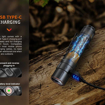 Fenix E35R USB-C Rechargeable LED Flashlight - Luminus SST70 - 3100 Lumens - Includes 1 x 21700