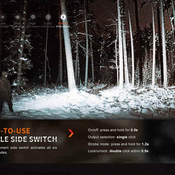 Fenix E35R USB-C Rechargeable LED Flashlight - Luminus SST70 - 3100 Lumens - Includes 1 x 21700