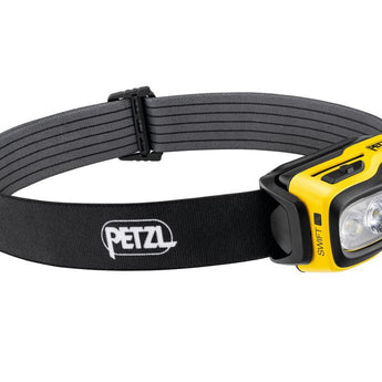Petzl Swift RL LED Headlamp - 1100 Lumens - Includes 1 x USB-C Rechargeable 2350mAh Li-ion Battery - Black and Yellow