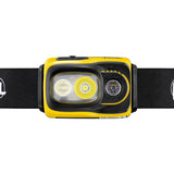 Petzl Swift RL LED Headlamp - 1100 Lumens - Includes 1 x USB-C Rechargeable 2350mAh Li-ion Battery - Black and Yellow