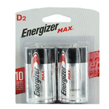 Energizer Max E95-BP-2 D Alkaline Button Top Battery - 2 Piece Retail Card