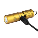 Olight I1R 2 Pro EOS Keychain Twist USB-C Rechargeable Flashlight - Cardinal Directions Edition - Chip Scale LED - 180 Lumens - Uses Built-In 130mAh Battery Pack - North, South, East, West and Center