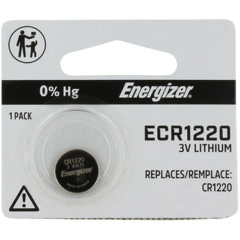 Energizer ECR1220 40mAh 3V Lithium Primary (LiMNO2) Coin Cell Battery - 1 Piece Tear Strip, Sold Individually