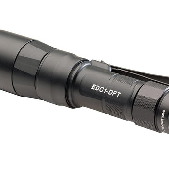 SureFire EDC1-DFT High-Candela Dual Fuel LED Flashlight - 650 Lumens - Includes 1 x 18350 - Black, Gray, or Tan