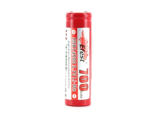 Efest 1089 IMR 14500 700mAh 3.7V Unprotected Lithium Manganese (LiMn2O4) Flat Top Battery - Boxed