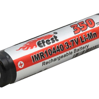 Efest 3145 IMR 10440 350mAh 3.7V Unprotected Lithium Manganese (LiMn2O4) Flat Top Batteries - Boxed, 2-Pack
