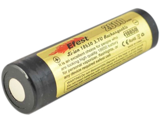 Efest 3562 18650 2600mAh 3.7V Unprotected Lithium Ion (Li-ion) Flat Top Battery - Boxed