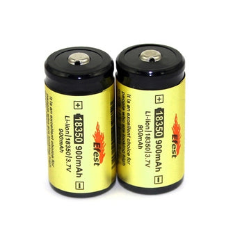 Efest 3712 18350 900mAh 3.7V Unprotected Lithium Ion (Li-ion) Button Top Battery - Boxed