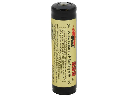 Efest 3858 14500 800mAh 3.7V Protected Lithium Ion (Li-ion) Button Top Battery - Boxed