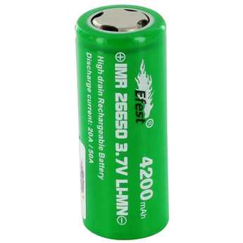 Efest 4333 IMR 26650 4200mAh 3.7V Unprotected High-Drain 50A Lithium Manganese (LiMn2O4) Flat Top Battery - Boxed