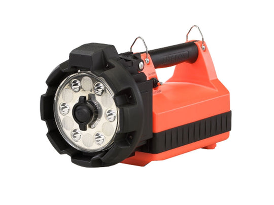 Streamlight E-Flood LiteBox HL High Lumen Rechargeable Lantern / Flood Light - 6 x C4 LEDs - 5300 Lumens - Includes 12V SLA Battery - Orange - AC/DC Charger, Vehicle Mount System/DC Charger, or No Charger