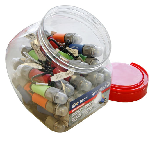 eGear SplashFlash Flashlight - 50-pc Cookie Jar - Assorted Colors