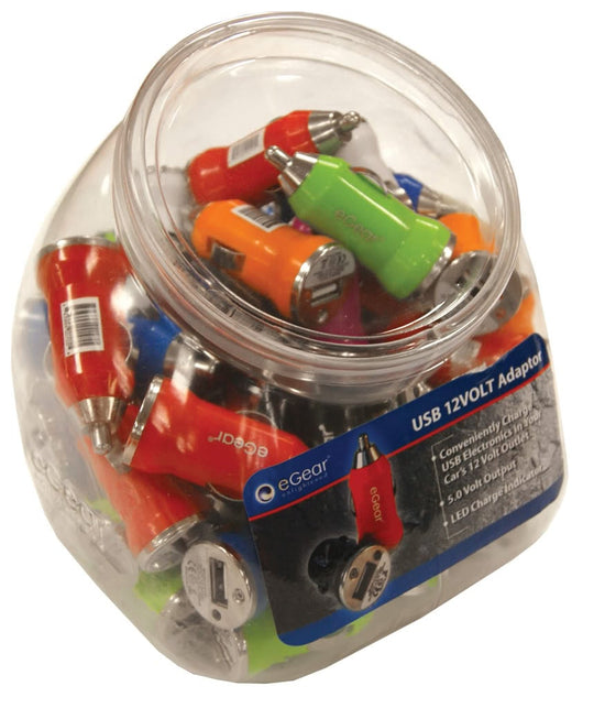 eGear VOLT USB 12V ADAPTOR 50-pc Cookie Jar - Assorted Colors