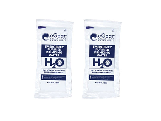 eGear Survival Essentials - Emergency Water Kit 2-pk - 4.225 fl oz per pack