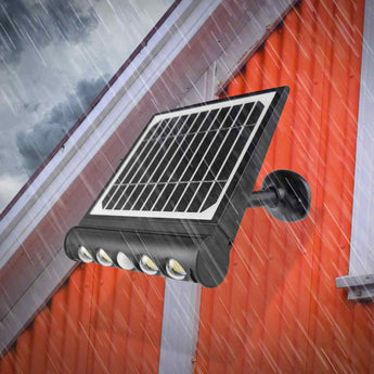 Wagan EL8567 In and Out Solar Wall Light - 1000 Lumens - Uses Built-in Li-ion Battery Pack