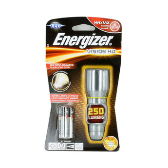 Energizer Vision HD 3AAA Performance Metal Flashlight - 270 Lumens - Includes 3 x AAA (EPMHH32E)
