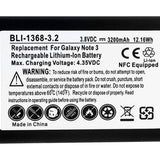 Empire BLI-1368-3-2 3200mAh 3.8V Replacment Lithium Ion (Li-Ion) Battery for the Samsung Galaxy Note 3 Smartphone