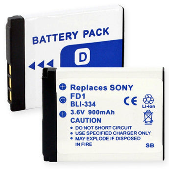 Empire BLI-334 900mAh 3.6V Replacement Lithium Ion (Li-Ion) Digital Camera Battery Pack for the SONY NP-FD1