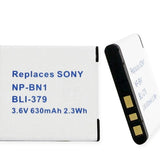 Empire BLI-379 600mAh 3.6V Replacement Lithium Ion (Li-Ion) Digital Camera Battery Pack for the SONY NP-BN1