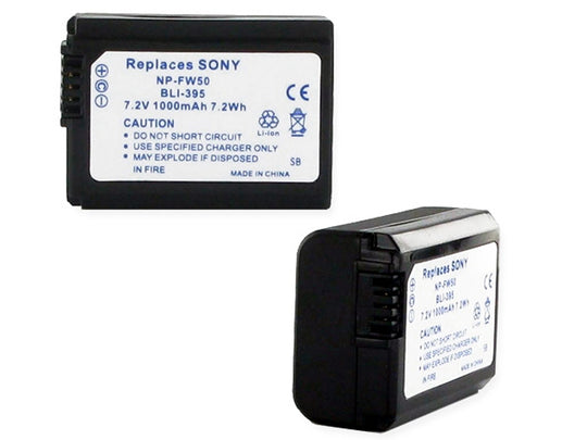 Empire BLI-395 1000mAh 7.2V Replacement Lithium Ion (Li-Ion) Digital Camera Battery Pack for the SONY NP-FW50