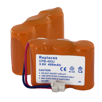 Empire 3.6V Replacement Nickel-Cadmium (NiCd) 3 x 2/3 AA Battery Pack with J Connector for AT&T or V Tech Phones (CPB-403J)