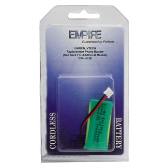 Empire 2.4V Replacement Nickel-Metal-Hydride (NiMH) 2 x AAA Battery Pack with D Connector for Panasonic, AT&T & Sony Phones (CPH-515D)
