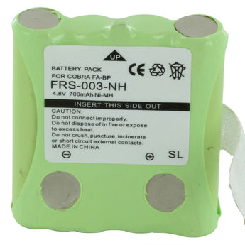 Empire FRS-003-NH 700mAh 4.8V Replacement Nickel-Metal-Hydride (NiMH) Battery Pack for COBRA FA-BP Walkie Talkie