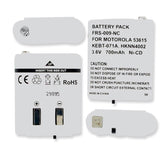 Empire FRS-009-NC 700mAh 3.6V Replacement Nickel-Cadmium (NiCd) Battery Pack for Motorola 53615 2-Way Radio