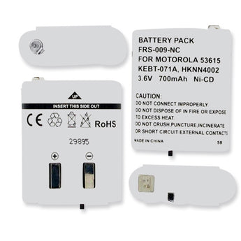 Empire FRS-009-NC 700mAh 3.6V Replacement Nickel-Cadmium (NiCd) Battery Pack for Motorola 53615 2-Way Radio