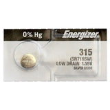 Energizer 315 SR716SW Silver Oxide Coin Cell Battery - Single
