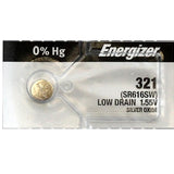 Energizer 321 SR616SW Silver Oxide Coin Cell Battery - Single