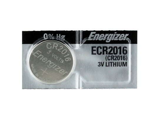 Energizer ECR2016 100mAh 3V Lithium Primary (LiMNO2) Coin Cell Battery - 1 Piece Tear Strip, Sold Individually