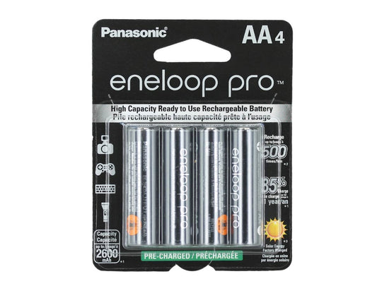 Panasonic Eneloop Pro AA 4-Pack 2600mAh Capacity - Front Packaging