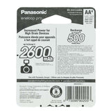 Panasonic Eneloop Pro BK-3HCCA-4BA AA 2550mAh 1.2V Low Self Discharge Nickel Metal Hydride (NiMH) Button Top Batteries - 4 Pack Retail Card