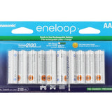 Panasonic Eneloop BK-3MCCA12FA-12AA AA 2000mAh 1.2V Low Self Discharge Nickel Metal Hydride (NiMH) Button Top Batteries - 12 Pack Retail Card
