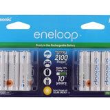 Panasonic Eneloop BK-3MCCA12FA-12AA AA 2000mAh 1.2V Low Self Discharge Nickel Metal Hydride (NiMH) Button Top Batteries - 12 Pack Retail Card