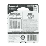 Panasonic Eneloop BK-3MCCA-4BA AA 2000mAh 1.2V Low Self Discharge Nickel Metal Hydride (NiMH) Button Top Batteries - 4 Pack Retail Card