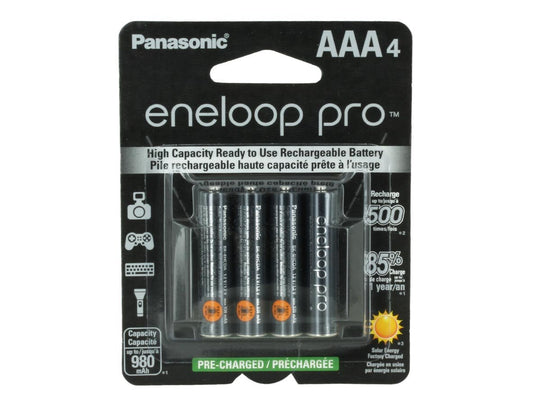 Panasonic Eneloop Pro AAA 980mAh - 4-Pack Retail Card Front