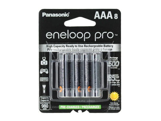 Panasonic Eneloop Pro BK-4HCCA-8BA AAA 8 Pack Retail Card Front