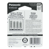 Panasonic Eneloop BK-4MCCA-8BA AAA 800mAh 1.2V Low Self Discharge Nickel Metal Hydride (NiMH) Button Top Batteries - 8 Pack Retail Card
