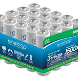 Eneloop 2000 mAh Pre-Charged Ni-MH Rechargeable AA Batteries 20-Pack