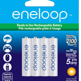 Panasonic Eneloop BK-4MCCA-8BA AAA 800mAh 1.2V Low Self Discharge Nickel Metal Hydride (NiMH) Button Top Batteries - 8 Pack Retail Card