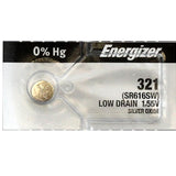 Energizer 321 SR616SW Silver Oxide Coin Cell Battery - Single