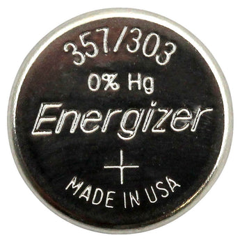 Energizer 357/303 148mAh 1.55V Silver Oxide Coin Cell Batteries - Bulk