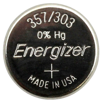 Energizer 357/303 148mAh 1.55V Silver Oxide Coin Cell Batteries - Bulk