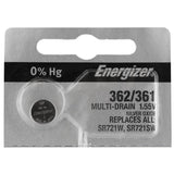 Energizer 361 362 Silver Oxide SR721W, SR721SW 1pc (Each)