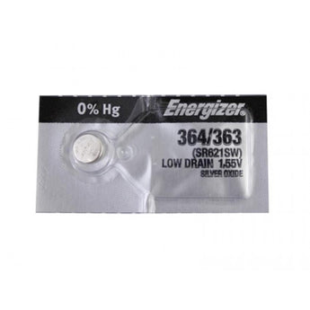 Energizer 364 363 Silver Oxide SR621W SR621SW 1pc (Each)